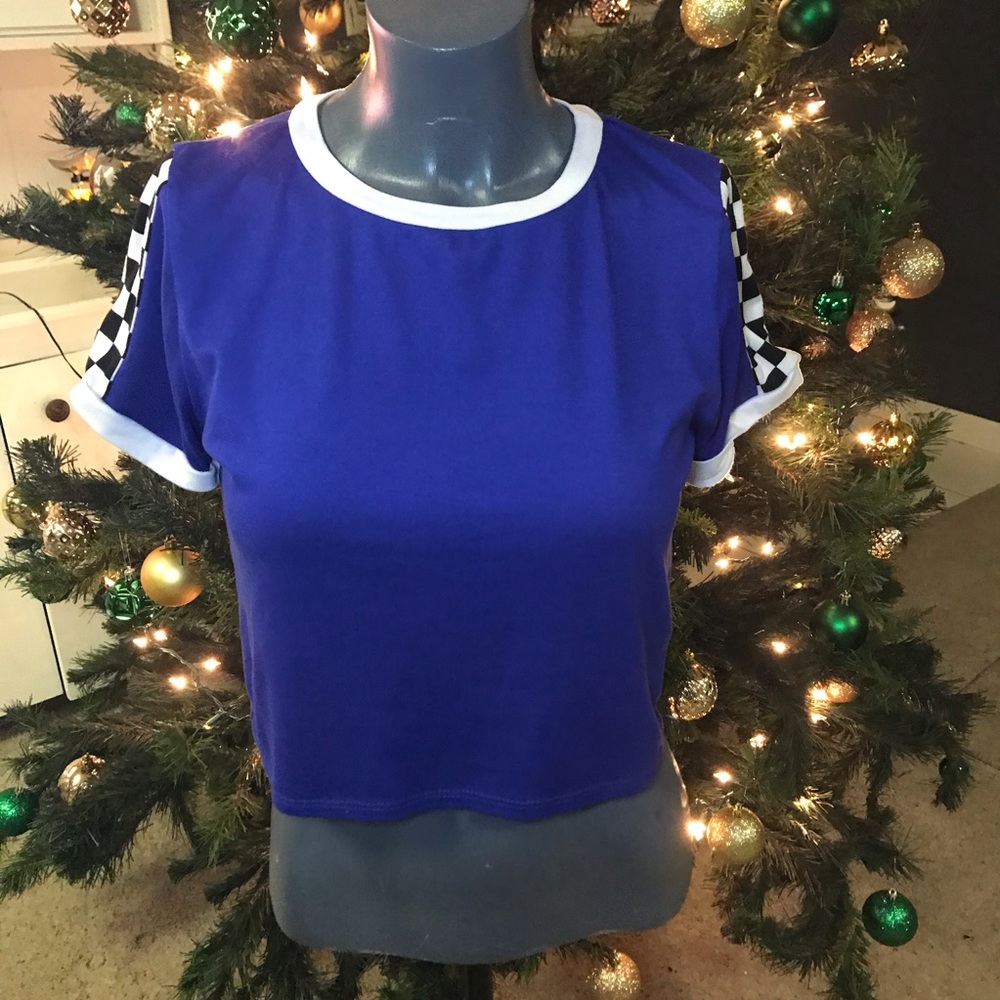 Blue crop top